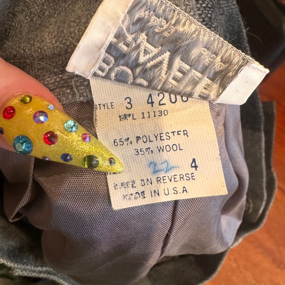 3-tone gray wool lined pleated midi skirt size 4 Boston Traveller brand - Picture 3 of 6